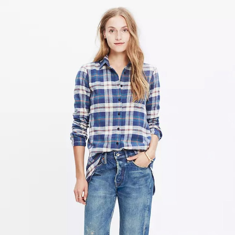 Madewell Rivet & Thread Flannel in Hailey Plaid - Picture 4 of 4